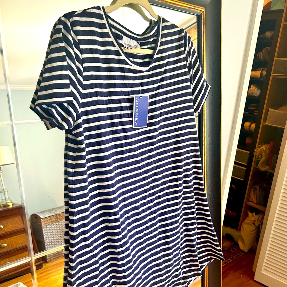 NWT Addison Bay striped shirt dress